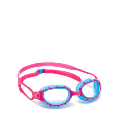 Clear, pink and blue predator junior goggles